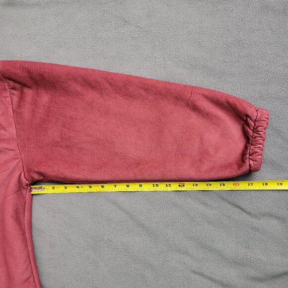 Hoodie Sweater Womens L Oversized Pink Cozy Fluffy Lounge Peace Love Book Binge - Picture 6 of 14